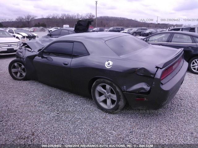 2C3CDYAG9EH214441 - 2014 DODGE CHALLENGER SXT GRAY photo 3