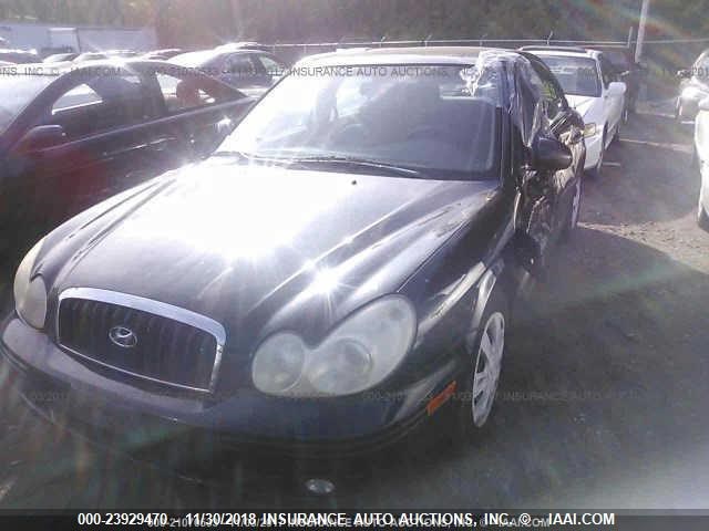 KMHWF25H94A993433 - 2004 HYUNDAI SONATA GL BLACK photo 2