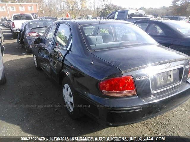 KMHWF25H94A993433 - 2004 HYUNDAI SONATA GL BLACK photo 3