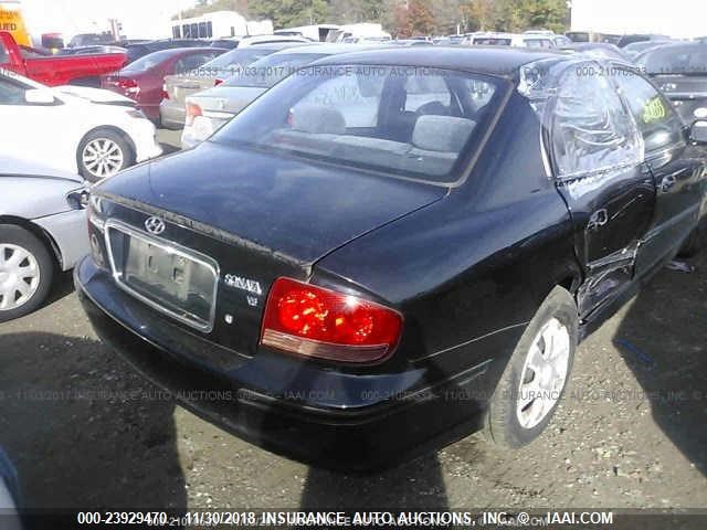 KMHWF25H94A993433 - 2004 HYUNDAI SONATA GL BLACK photo 4