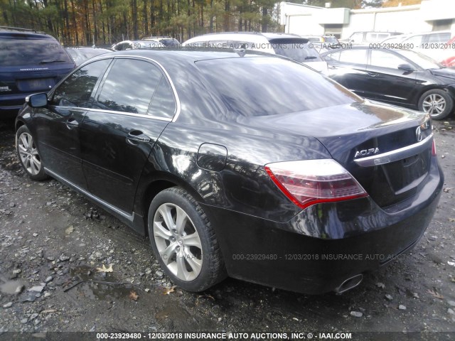 JH4KB26629C000148 - 2009 ACURA RL BLACK photo 3