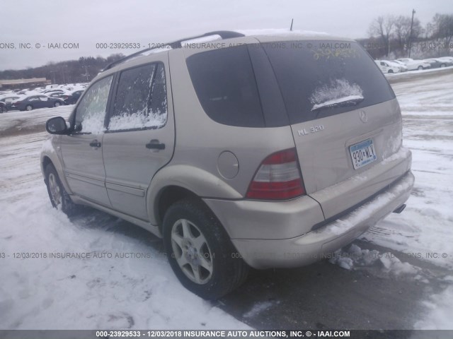 4JGAB54E61A256796 - 2001 MERCEDES-BENZ ML 320 GOLD photo 3