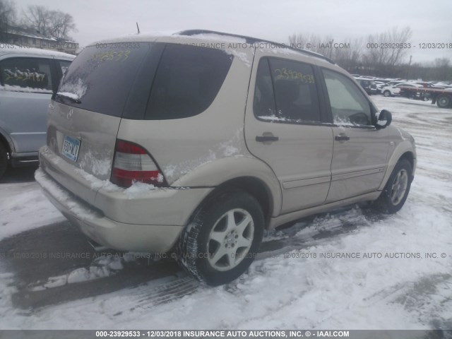 4JGAB54E61A256796 - 2001 MERCEDES-BENZ ML 320 GOLD photo 4