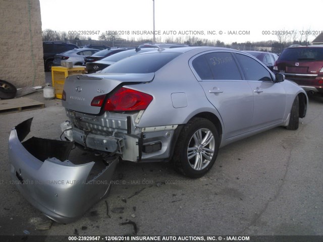 JN1CV6AR9BM355794 - 2011 INFINITI G37 SILVER photo 4