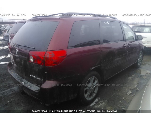 5TDZA22CX6S435329 - 2006 TOYOTA SIENNA XLE/XLE LIMITED RED photo 4