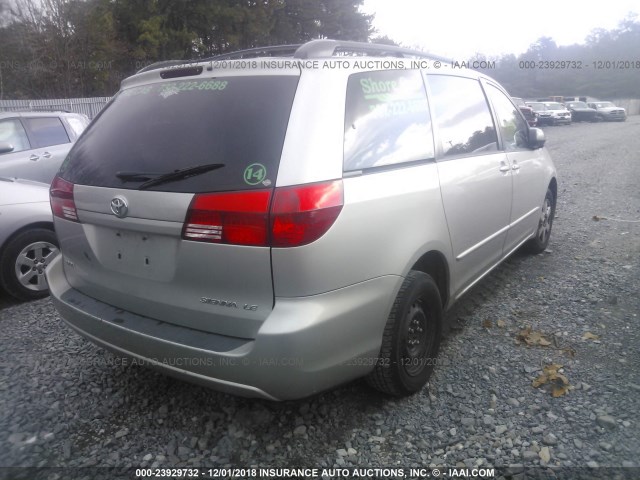 5TDZA23C74S116143 - 2004 TOYOTA SIENNA CE/LE GRAY photo 4