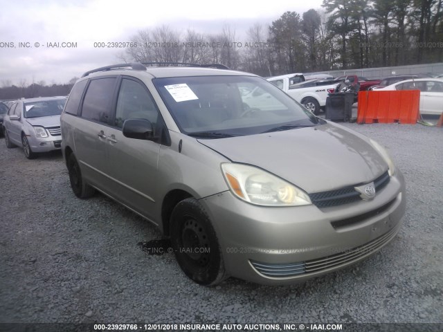 5TDZA23C04S012397 - 2004 TOYOTA SIENNA CE/LE BEIGE photo 1