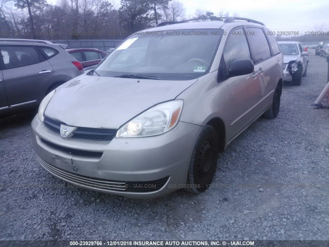 5TDZA23C04S012397 - 2004 TOYOTA SIENNA CE/LE BEIGE photo 2