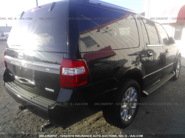 1FMJK1KT8HEA69833 - 2017 FORD EXPEDITION EL LIMITED BLACK photo 4