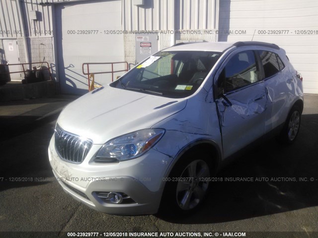 KL4CJFSBXFB210978 - 2015 BUICK ENCORE WHITE photo 2