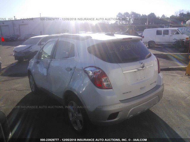 KL4CJFSBXFB210978 - 2015 BUICK ENCORE WHITE photo 3