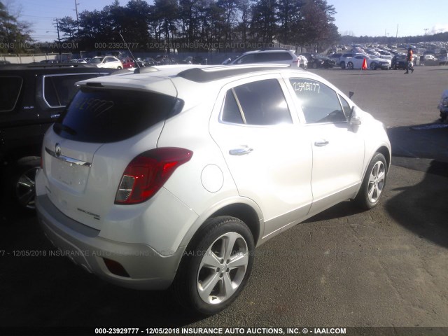 KL4CJFSBXFB210978 - 2015 BUICK ENCORE WHITE photo 4