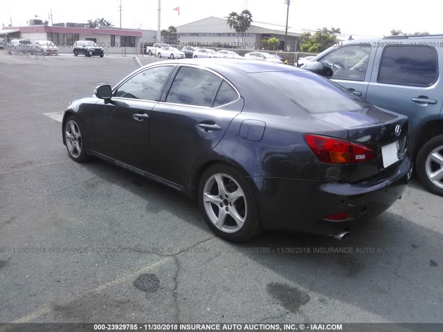 JTHBK262665007407 - 2006 LEXUS IS 250 GRAY photo 3