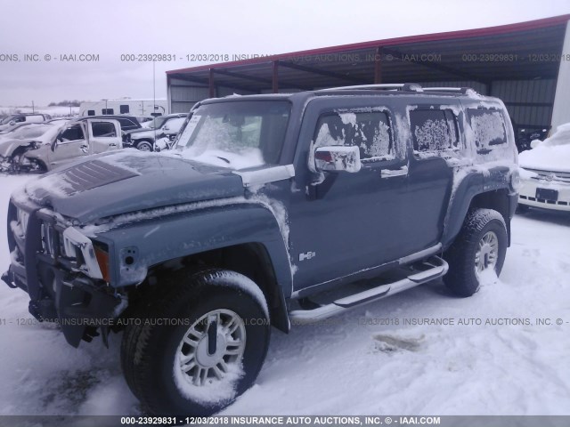 5GTDN136068207211 - 2006 HUMMER H3 BLUE photo 2