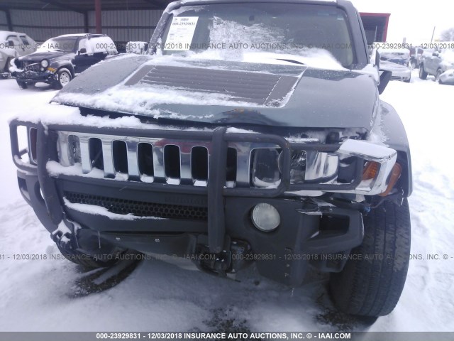 5GTDN136068207211 - 2006 HUMMER H3 BLUE photo 6