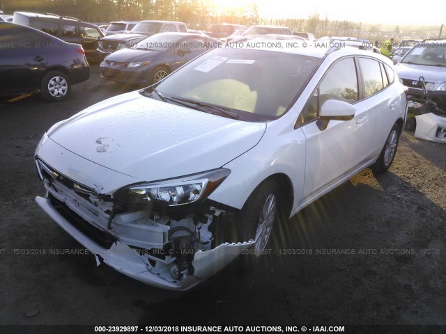 4S3GTAD63J3723318 - 2018 SUBARU IMPREZA PREMIUM PLUS WHITE photo 2