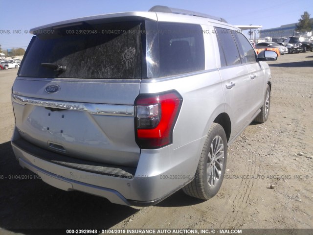 1FMJU2AT2JEA05388 - 2018 FORD EXPEDITION LIMITED SILVER photo 4
