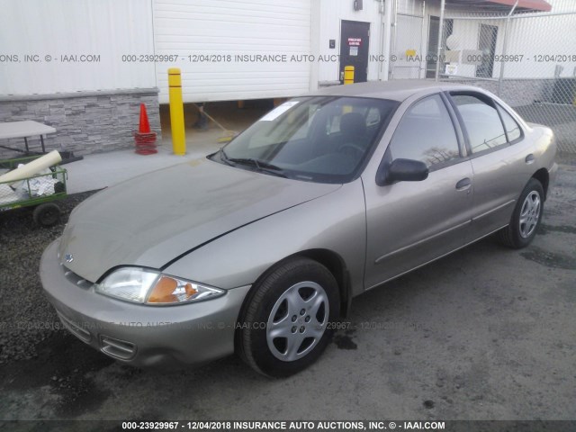 1G1JF524X27253880 - 2002 CHEVROLET CAVALIER LS GOLD photo 2