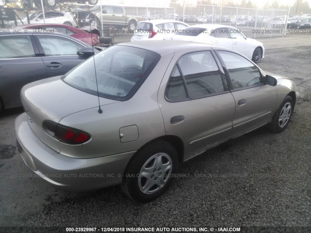 1G1JF524X27253880 - 2002 CHEVROLET CAVALIER LS GOLD photo 4