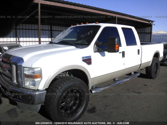 1FTWW31R88ED85300 - 2008 FORD F350 SRW SUPER DUTY WHITE photo 2