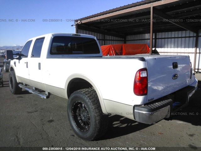 1FTWW31R88ED85300 - 2008 FORD F350 SRW SUPER DUTY WHITE photo 3