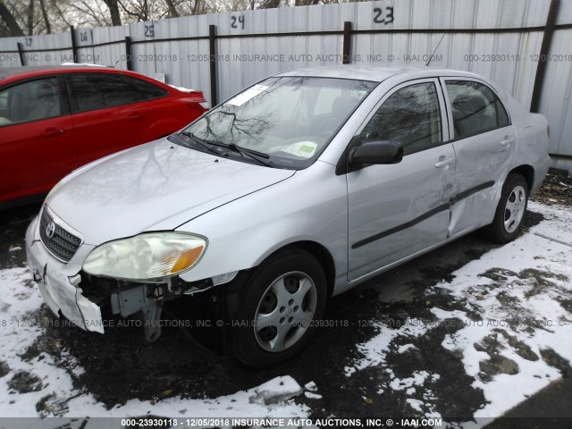 1NXBR32E05Z382566 - 2005 TOYOTA COROLLA CE/LE/S SILVER photo 2