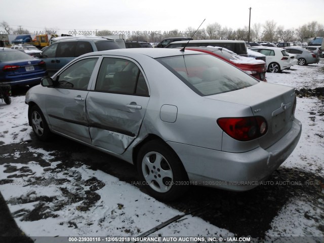 1NXBR32E05Z382566 - 2005 TOYOTA COROLLA CE/LE/S SILVER photo 3