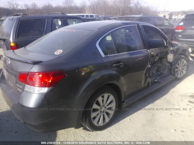 4S3BMDK6XA2239292 - 2010 SUBARU LEGACY 3.6R LIMITED GRAY photo 4