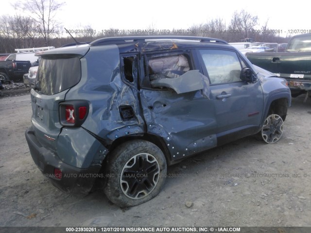 ZACCJBCT1GPD72818 - 2016 JEEP RENEGADE TRAILHAWK BLUE photo 4