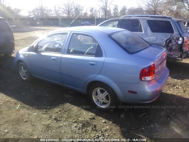 KL1TD52684B234775 - 2004 CHEVROLET AVEO BLUE photo 3