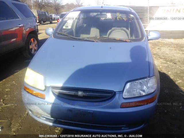 KL1TD52684B234775 - 2004 CHEVROLET AVEO BLUE photo 6