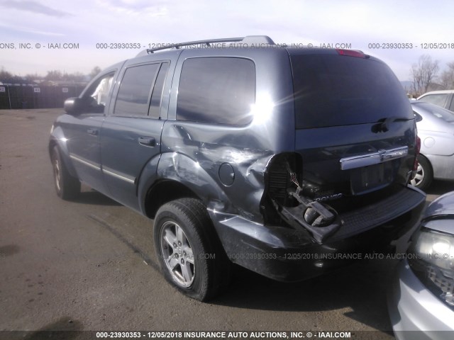 1D8HB48297F502752 - 2007 DODGE DURANGO SLT GRAY photo 3