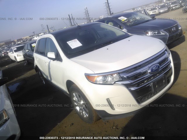 2FMDK3J97DBB17987 - 2013 FORD EDGE SEL WHITE photo 1