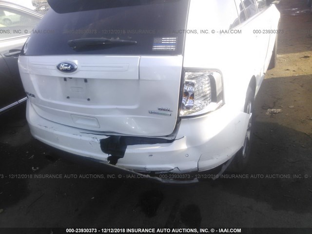 2FMDK3J97DBB17987 - 2013 FORD EDGE SEL WHITE photo 6