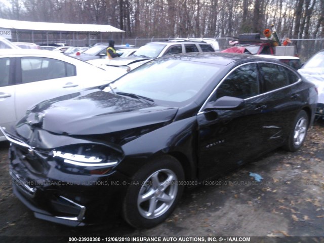 1G1ZB5ST6JF222409 - 2018 CHEVROLET MALIBU LS შავი ფოტო 2