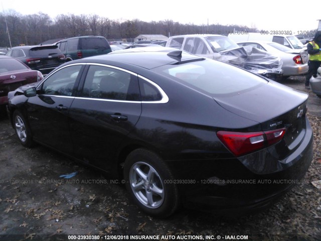 1G1ZB5ST6JF222409 - 2018 CHEVROLET MALIBU LS შავი ფოტო 3