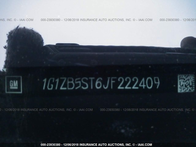 1G1ZB5ST6JF222409 - 2018 CHEVROLET MALIBU LS შავი ფოტო 9