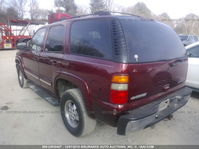 1GNEK13Z83R224883 - 2003 CHEVROLET TAHOE K1500 BURGUNDY photo 3