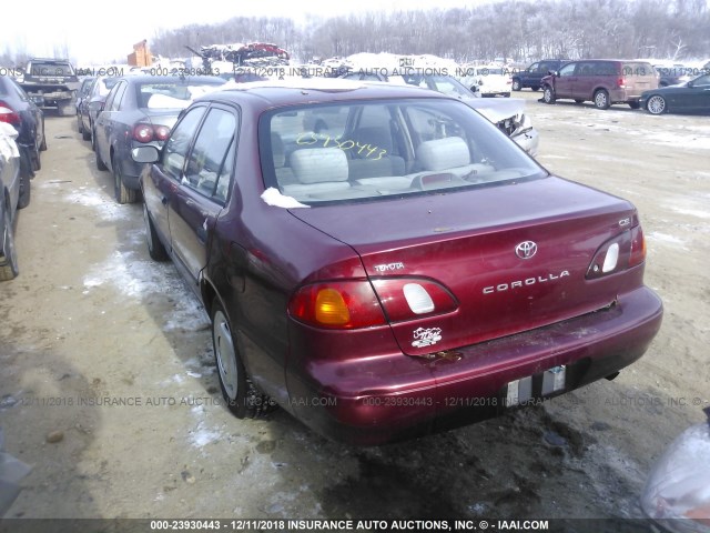 2T1BR12EXYC339850 - 2000 TOYOTA COROLLA VE/CE/LE RED photo 3