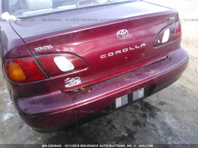 2T1BR12EXYC339850 - 2000 TOYOTA COROLLA VE/CE/LE RED photo 6