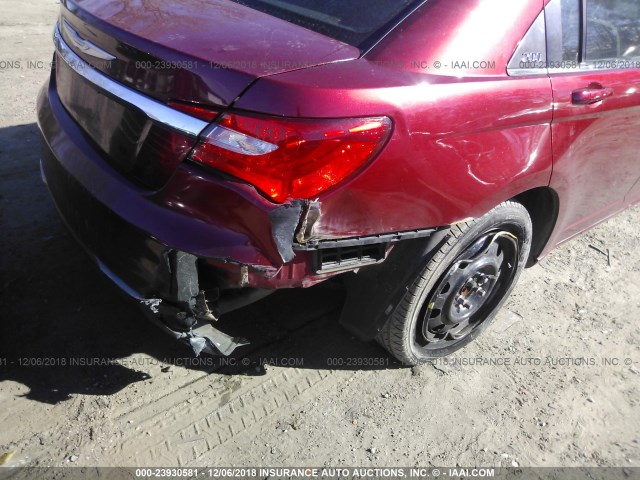 1C3CCBAB9EN208439 - 2014 CHRYSLER 200 LX BURGUNDY photo 6