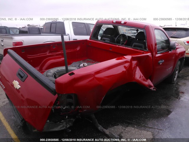 1GCNCPEX9BZ460753 - 2011 CHEVROLET SILVERADO C1500 RED photo 4