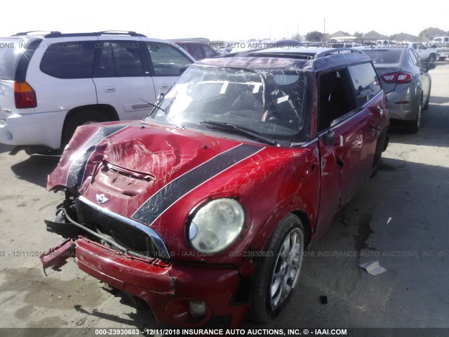 WMWMM3C57ATP94314 - 2010 MINI COOPER S CLUBMAN RED photo 2