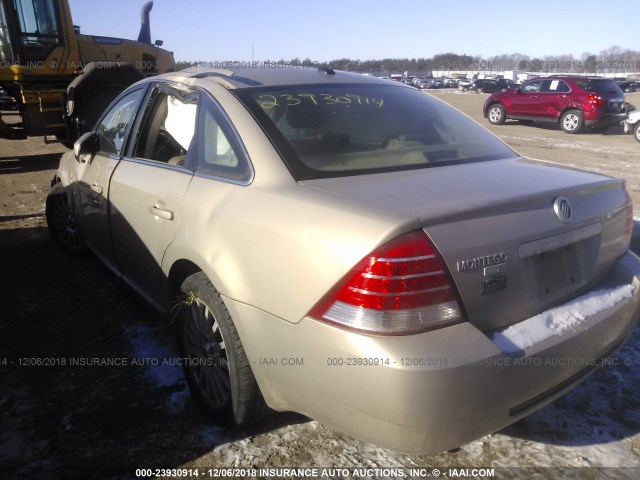 1MEHM42147G602954 - 2007 MERCURY MONTEGO PREMIER BEIGE photo 3