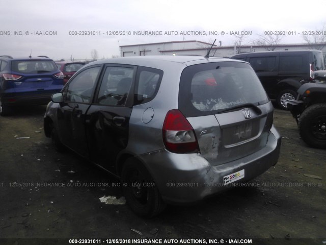 JHMGD38427S058233 - 2007 HONDA FIT SILVER photo 3