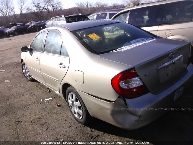 4T1BE32K74U820872 - 2004 TOYOTA CAMRY LE/XLE/SE GOLD photo 3