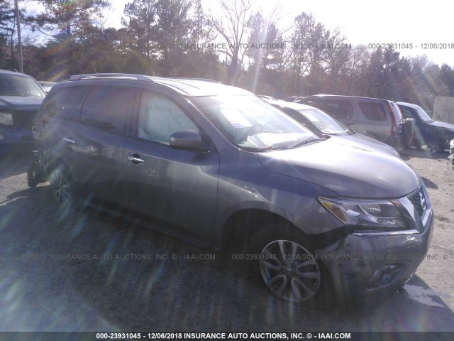 5N1AR2MN5GC640852 - 2016 NISSAN PATHFINDER S/SV/SL/PLATINUM GRAY photo 1