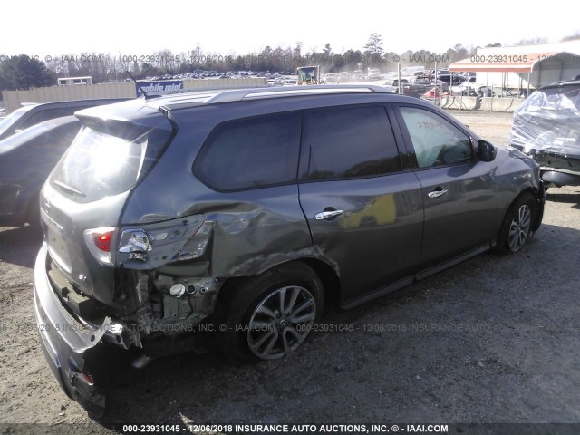 5N1AR2MN5GC640852 - 2016 NISSAN PATHFINDER S/SV/SL/PLATINUM GRAY photo 4