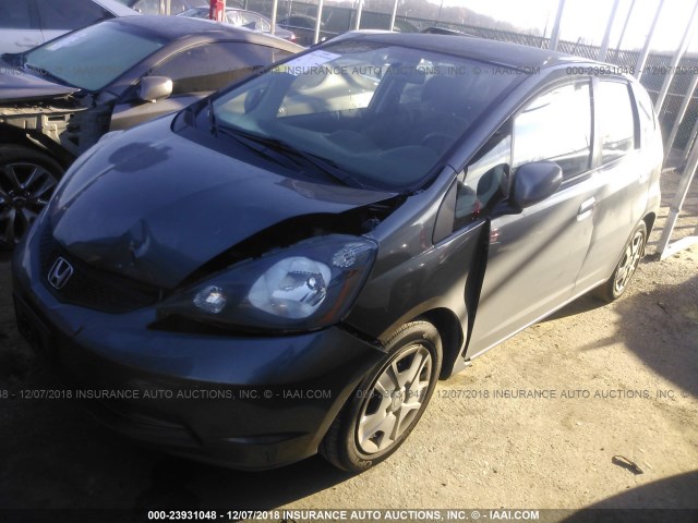 JHMGE8H33CC022184 - 2012 HONDA FIT GRAY photo 2