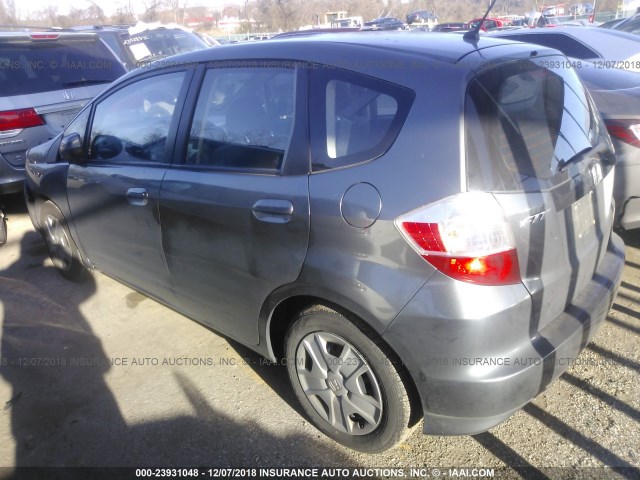 JHMGE8H33CC022184 - 2012 HONDA FIT GRAY photo 3